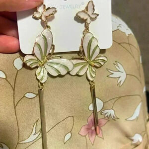 Beautiful long  butterfly earings